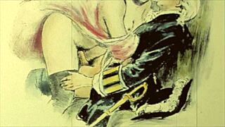 Erotic illustrations from the past with hairy special sex appeal