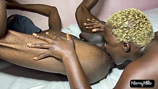 horny african amateur enjoys big black dick in wet scene