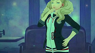 anime character in a playful scenario