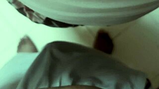 Got stuck in the bathroom with a hot MILF when dad wasn’t around