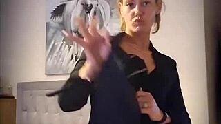 little teaser undresses slowly