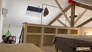 Petite brunette stella explores anal desires in amateur french lingerie scene