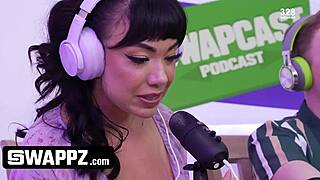 On the Swappz podcast, stepmoms and stepsons engage in hardcore fucking and blowjobs live on air.