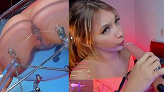 Hey, this Latina girl loves the machine sucking her pussy with a vibrator