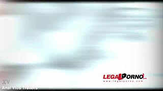 Redhead teen rita experiences double penetration for the first time in close-up action