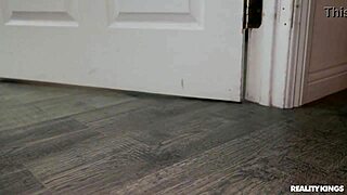 Dorm Neighbor Nabs Monster Cock for Handjob and Cumshot in Voyeur POV