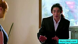 Oh, Let Me Show You This Nuru Massage! Lauren Phillips Explains To David Lee With Her Big Tits.