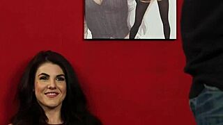 Kinky domina in stockings teases her neighbor