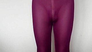 want to see cum on burgundy leggings?
