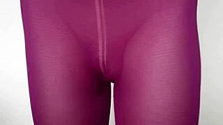 want to see cum on burgundy leggings?
