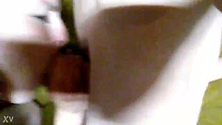 A redhead amateur performs a blowjob on a big cock