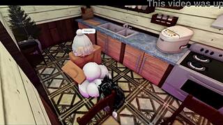 wife cooks me a meal, so i give her my monster cock