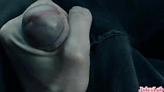 My stepsister jerked my cock while I was driving a car