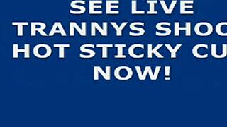 Hot trans woman performs self facial.