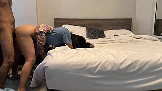 Friend's hot wife cheats with intense doggystyle banging in hotel room