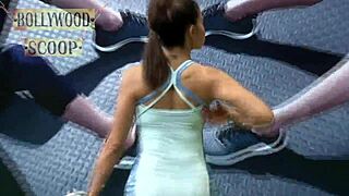 jacqueline fernandez in a hot exercise video, 