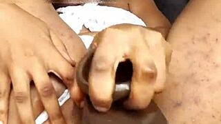 quick solo session with dildo and toys