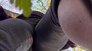 my kinky easter features humiliation and bdsm in the forest