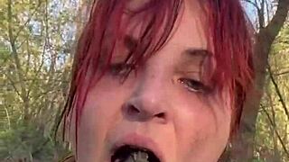 my kinky easter features humiliation and bdsm in the forest