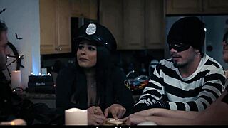 yo, stepsisters serena santos and leana lovings mess with a spooky ouija board. we stepbrothers join for a wild 4some!