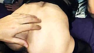 Graceful sex with beautiful slender milf in fishnet stockings