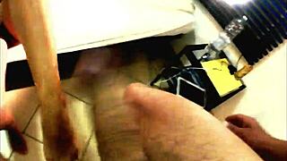 mistress kicks balls hard, then uses feet for handjob and cum.