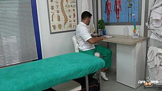 Masseur fucks Sara in office.