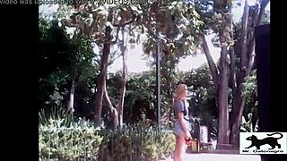 a stray cat wanders the streets while a voyeur films it