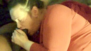 giving him that sloppy blowjob with cum in mouth 😏