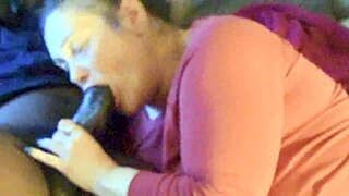 giving him that sloppy blowjob with cum in mouth 😏