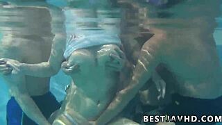 Amazing pool party with pretty Asian girls!