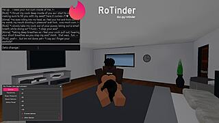 roblox character in slut roleplay gets intimate with big black cock