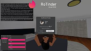 roblox character in slut roleplay gets intimate with big black cock