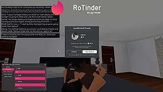 roblox character in slut roleplay gets intimate with big black cock