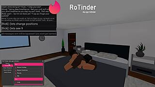 roblox character in slut roleplay gets intimate with big black cock