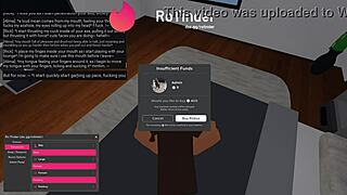 roblox character in slut roleplay gets intimate with big black cock