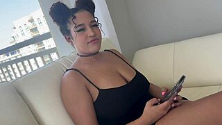 Pity fuck for stepsis with huge boobs after her annoying stepbrother asked for it