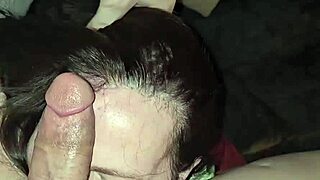 Milf Sucks Cock Deep Throat While Playing With Her Tit