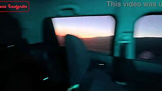 Intense public car fuck with driver