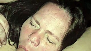 Milf Sucks Cock Deep Throat While Playing With Her Tit