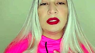 transsexual flaunts pink delicious cock!