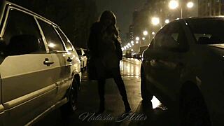 Autumn Naked Walk Exposing Pussy, Ass, And Tits Outdoors As Exhibitionist