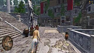 in slaves of rome part 5, the hermaphrodite dives into exotic shaved pussy