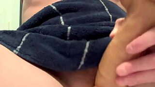 scarlet makes the bathroom sink all sticky with cum 😏