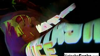 busty natasha nice films a fun black light video