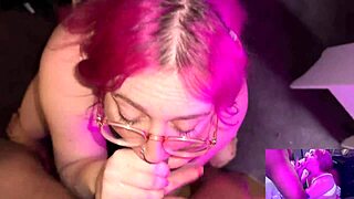 TITTY FUCKING BLOWJOB FACIAL CUMMING ON HER GLASSES MULTIPLE CUMSHOT VIEW MOANING HARD