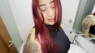 The husband leaves for work, and his wife decides to try out her best friend's monster cock.