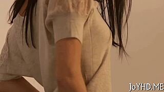 Young whore rides hard schlong 😈