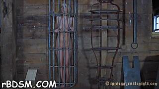 Blonde Slave Spreads Legs Wide