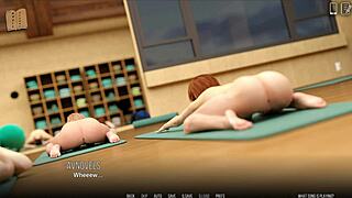 in the office, sasha pearl sucks that fat white dick while parker ambrose watches the blowjob.